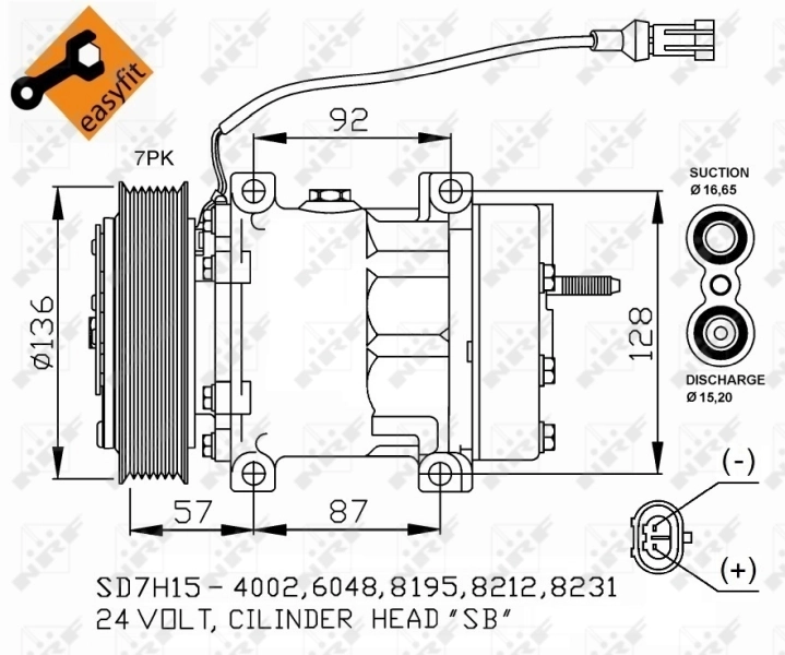 Compresor de ac NRF 32477