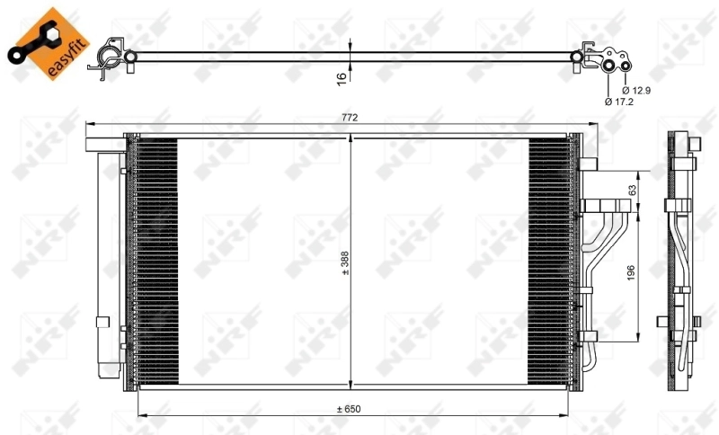 35998 NRF Radiador de aire acondicionado