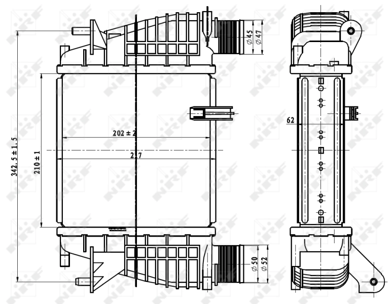 Intercooler 30866 NRF