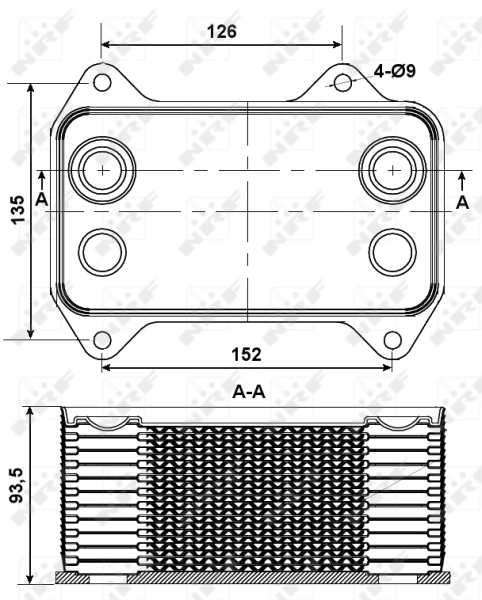 Radiador de aceite 31195 NRF