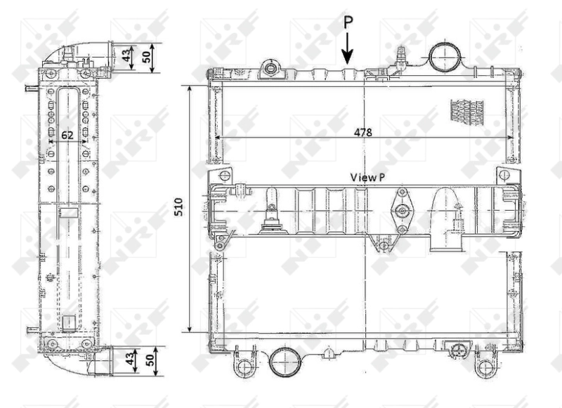 Radiador 503341 NRF
