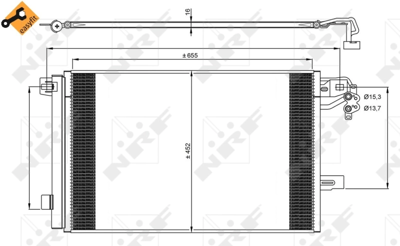 350064 NRF Radiador de aire acondicionado