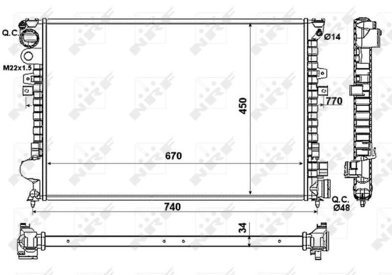 58993 NRF Refrigeración del motor