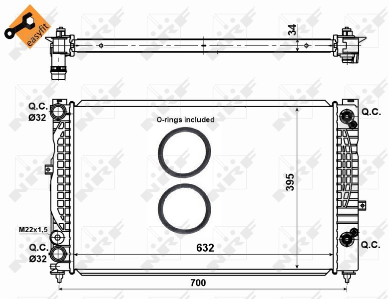 Comprar BM811 Magneti Marelli Radiador de auto
