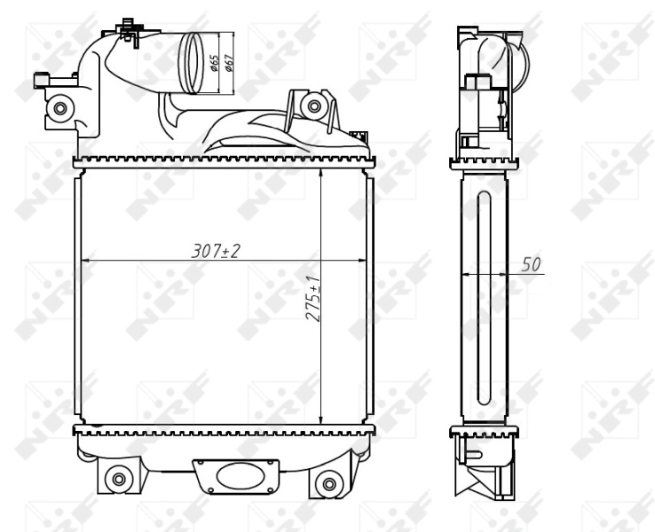 30455 NRF Radiador de intercooler