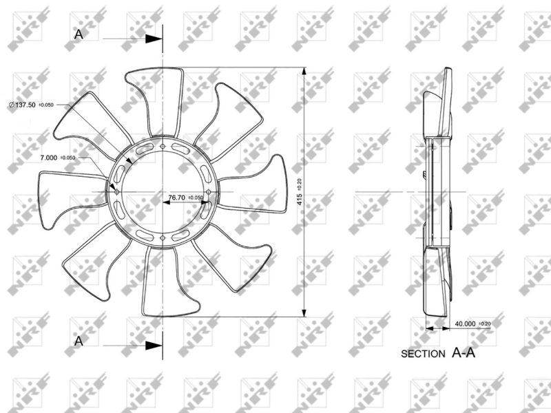 Ventilador del radiador 49867 NRF