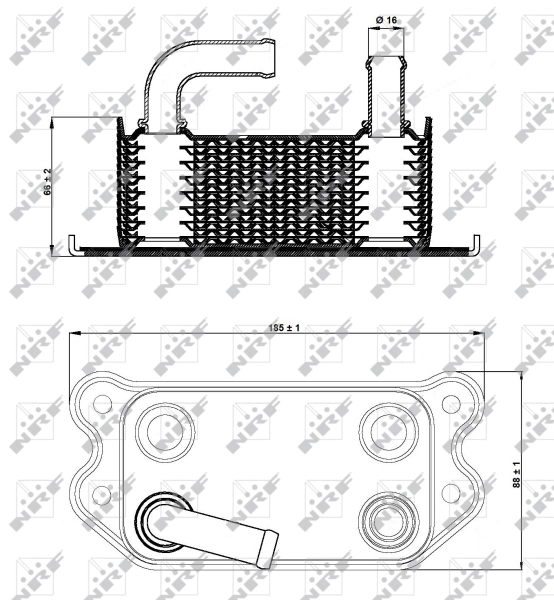 Enfriador de aceite  NRF 31296