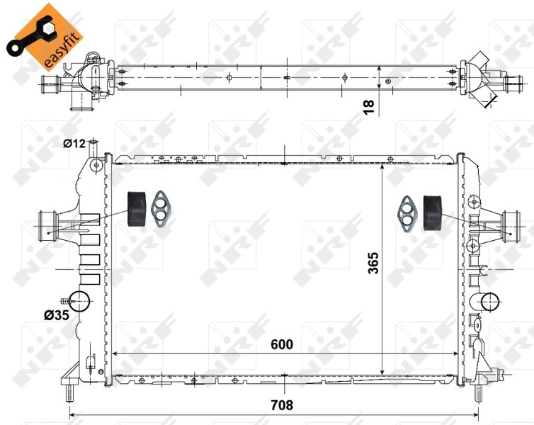 Comprar 53442 NRF Radiador de auto