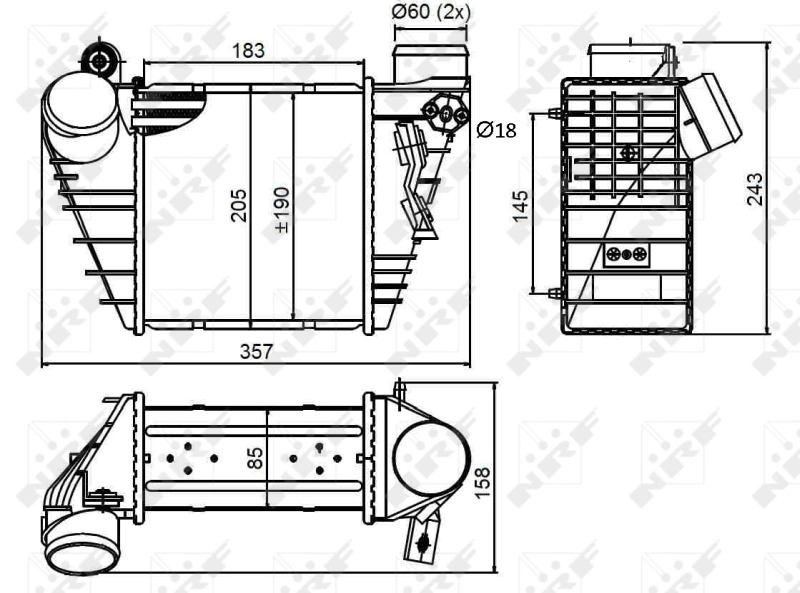 Intercooler 30847 NRF