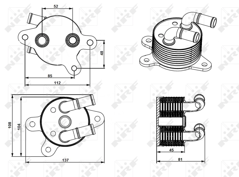 FZ01199F0 Nissan/Infiniti Radiador de refrigeración de la transmisión