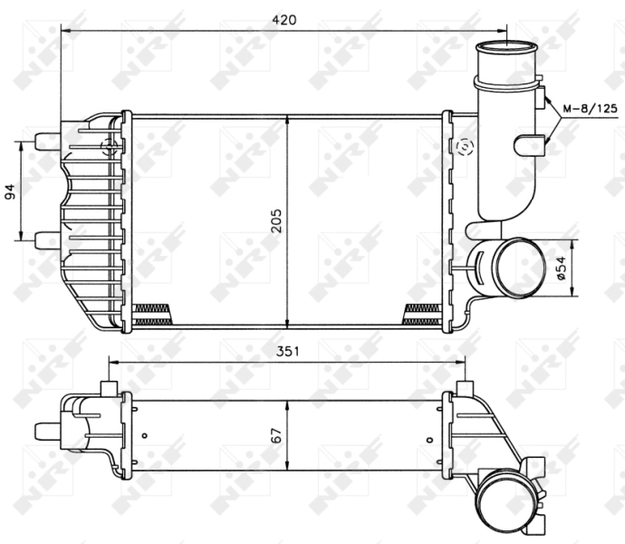 Intercooler 30066A NRF