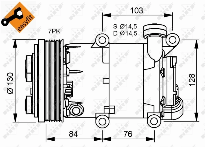 32410 NRF Compresor climatizador
