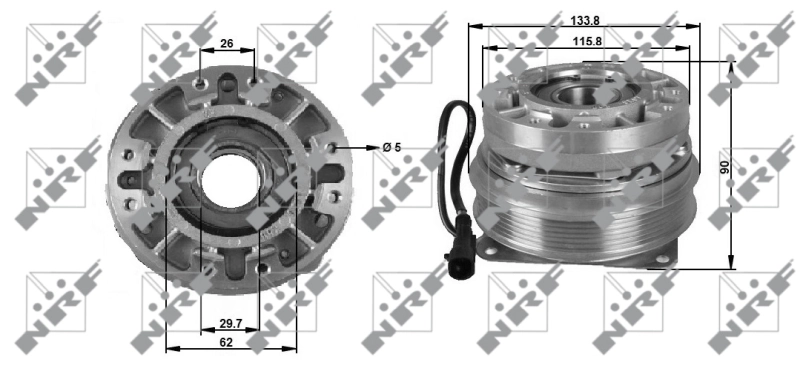 Embrague viscoso de ventilador 49702 NRF
