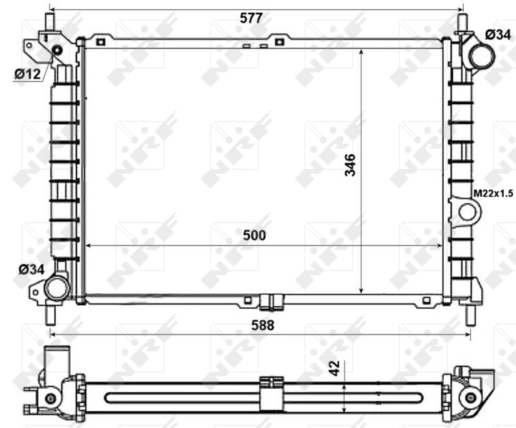 Radiador 52142 NRF