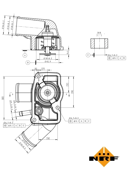 Caja de termostato 725010 NRF