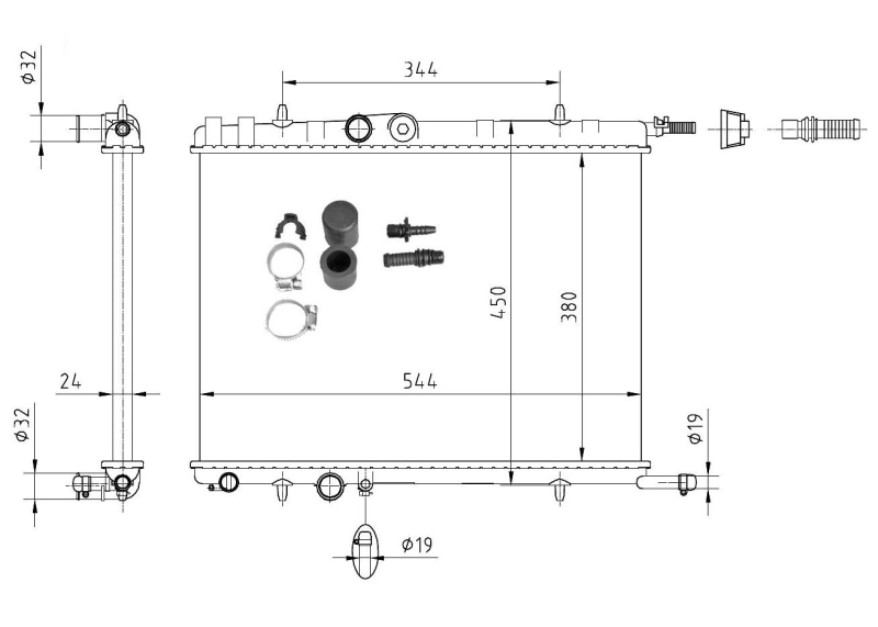 Radiador de água NRF 53424A