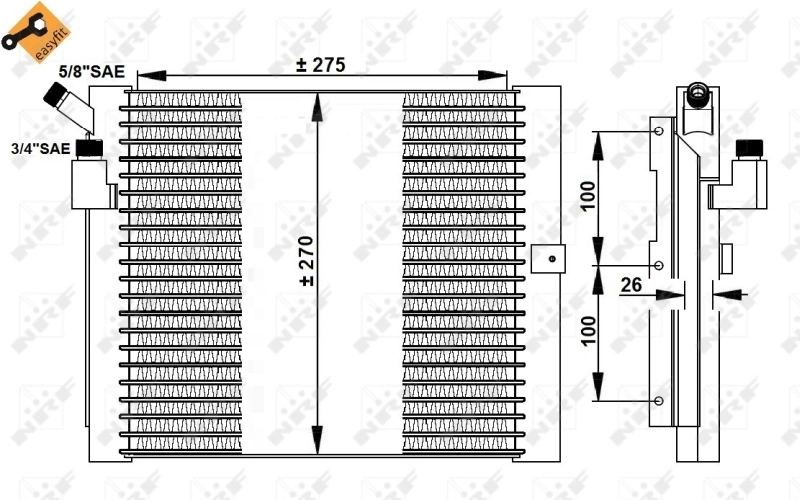 Comprar 35037 NRF Condensador de aire acondicionado