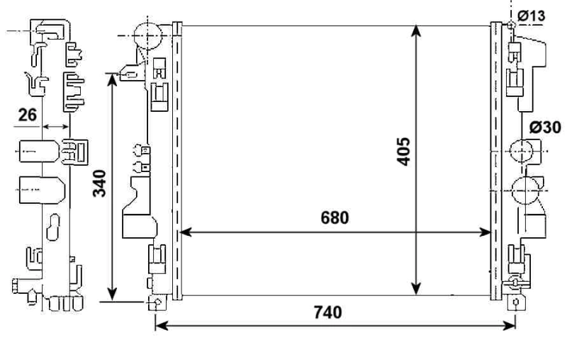Comprar 53801 NRF Radiador de auto