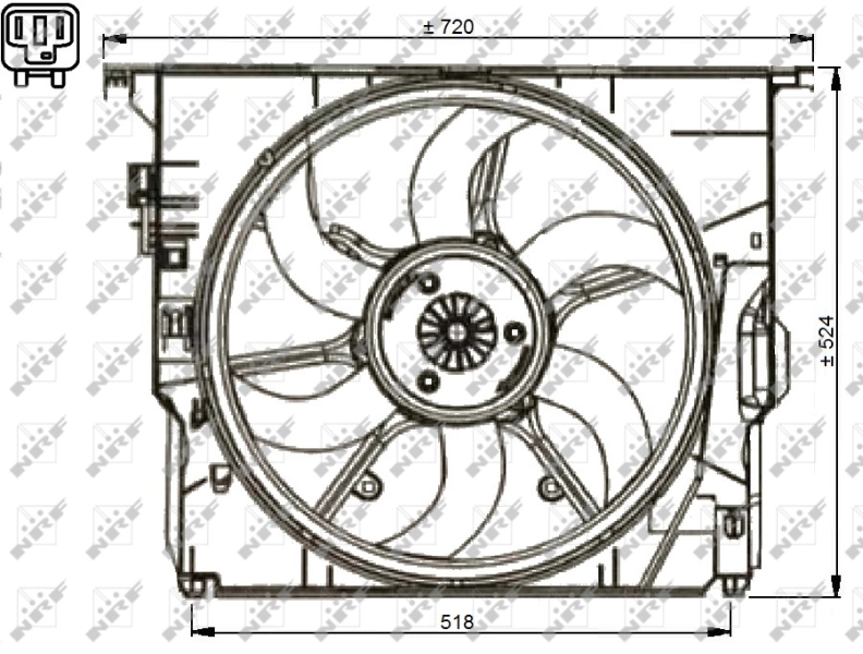 Ventilador de refrigeración del motor BMW 5 