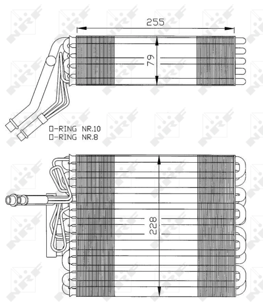 Evaporador de aire acondicionado 36025 NRF
