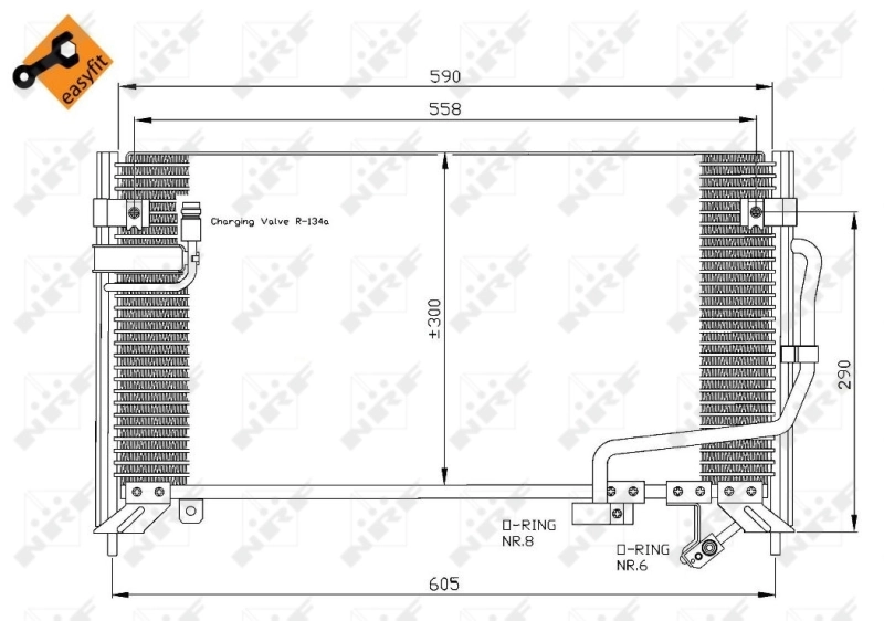 Radiador de aire acondicionado para Mazda 323 F V BA