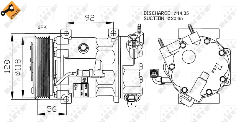 Compresor de aire acondicionado 32240 NRF