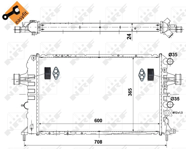 Radiador 58355 NRF