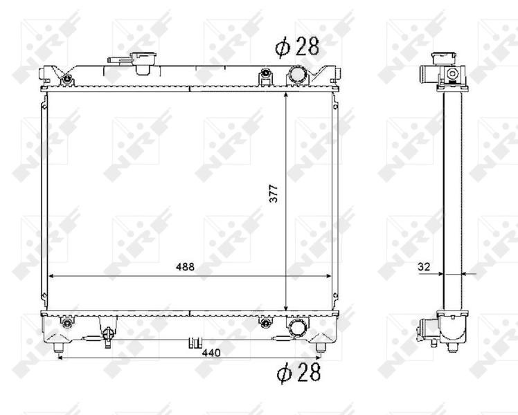 Radiador 53566 NRF