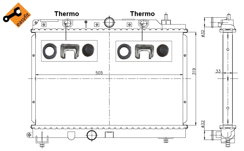 Radiador 55305 NRF