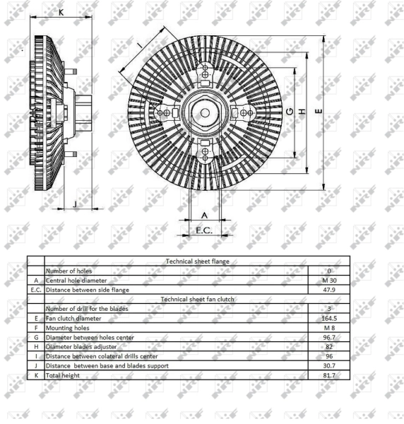 Embrague viscoso de ventilador 81862862 Case