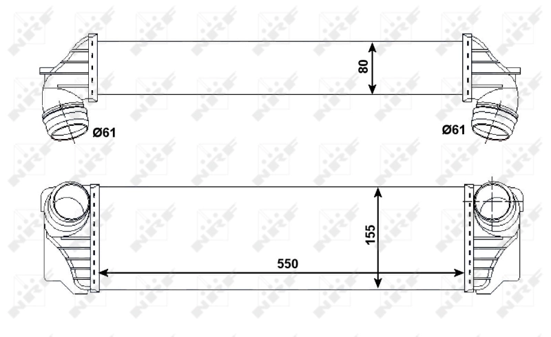 Radiador de intercooler para BMW 5  F10