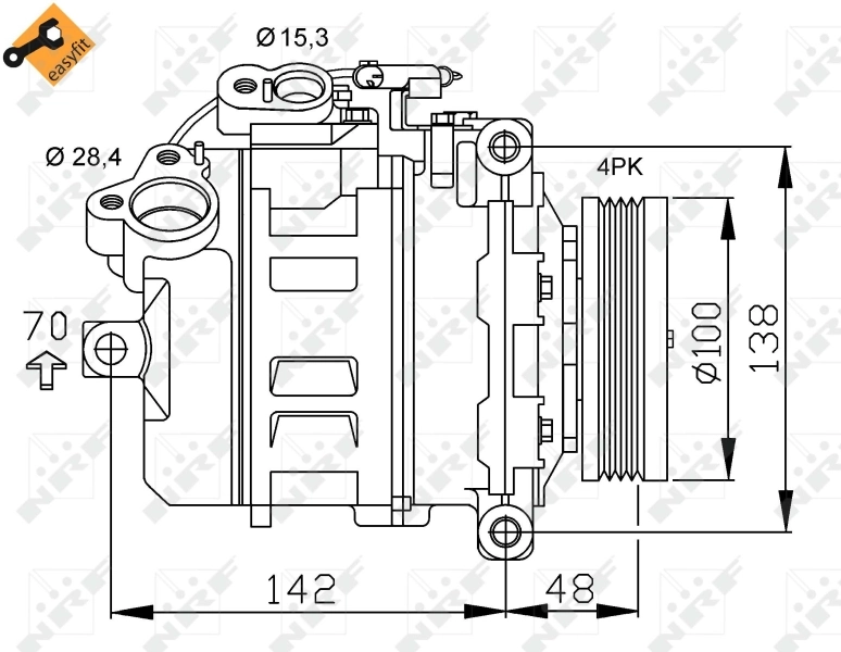 Compresor de ac NRF 32433
