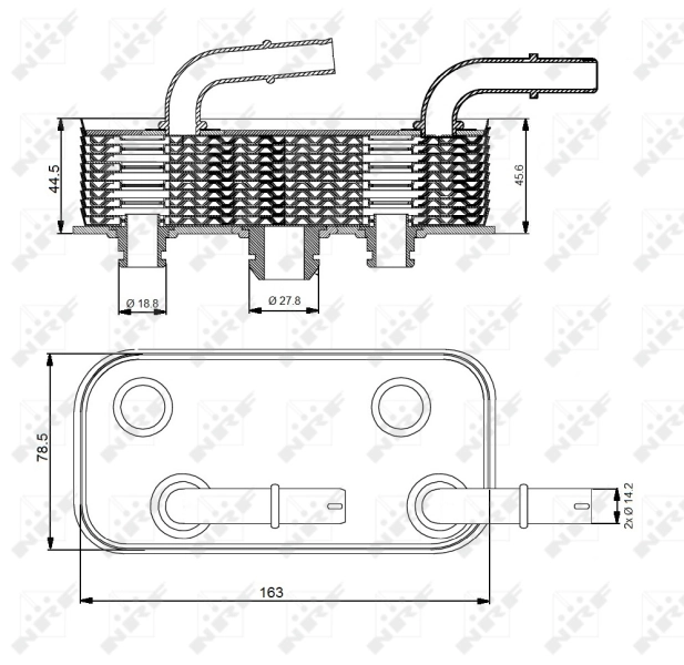 Radiador de refrigeración de la transmisión 31190 NRF