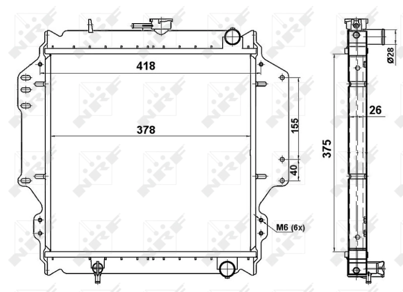 Radiador 513161 NRF
