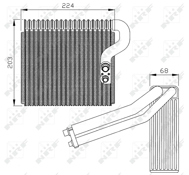 Evaporador, aire acondicionado para Mercedes A  W168