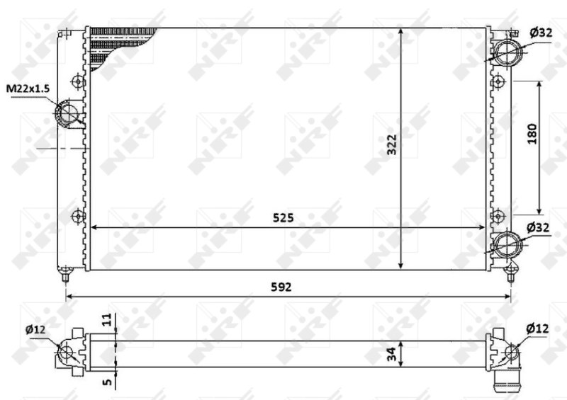 Radiador 529501 NRF