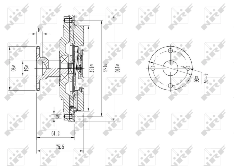49602 NRF Embrague viscoso
