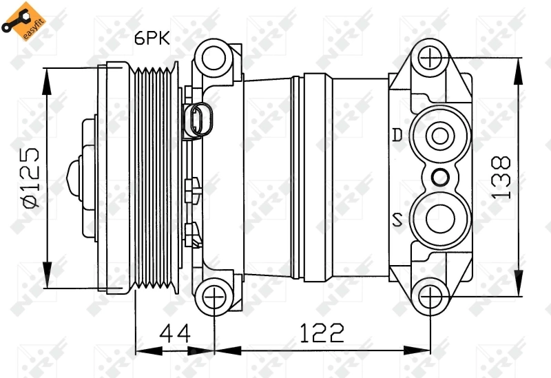Compresor de aire acondicionado 89019367 General Motors