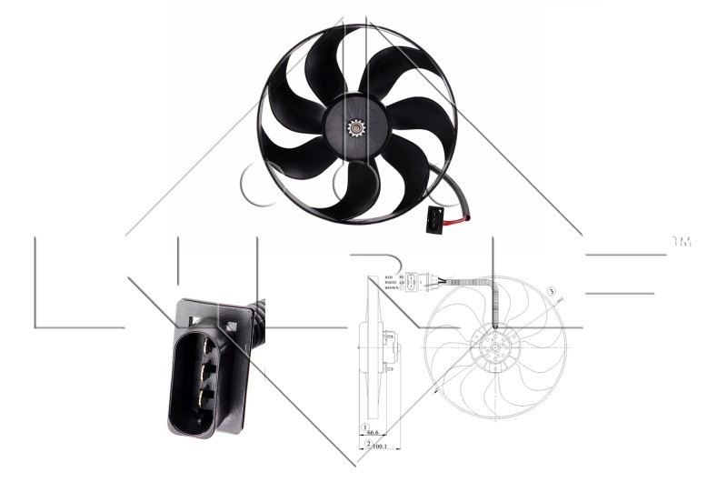 Ventilador de refrigeración del motor Volkswagen Golf IV