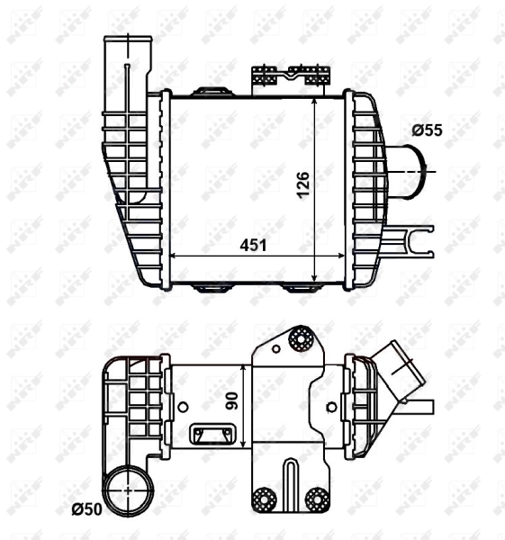 Radiador de intercooler para KIA Sportage II JE
