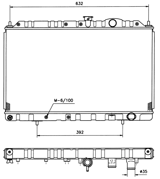 Radiador de água para Mitsubishi Galant VII (E5A, E7A, E8A)