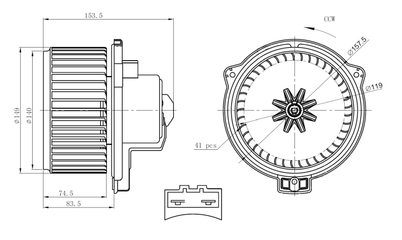 Motor eléctrico, ventilador habitáculo Land Rover Discovery 4 L319