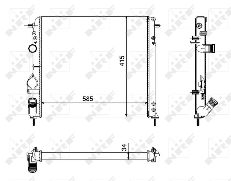 Comprar 58325 NRF Radiador de auto