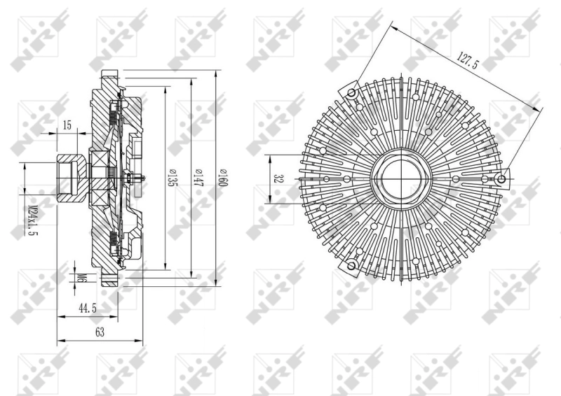 Embrague viscoso de ventilador 49605 NRF