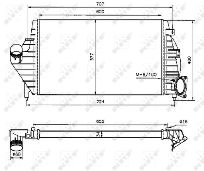 Intercooler 30818 NRF