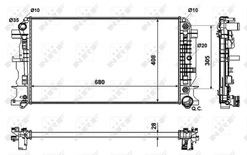 Radiador 9065000302 VAG