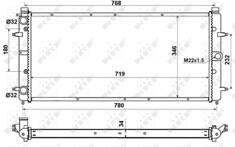 Radiador 509514 NRF