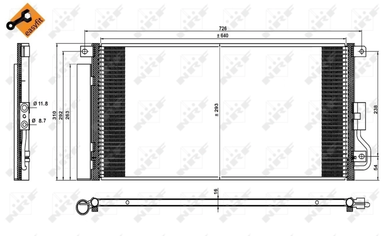 BC807 Magneti Marelli Radiador de aire acondicionado
