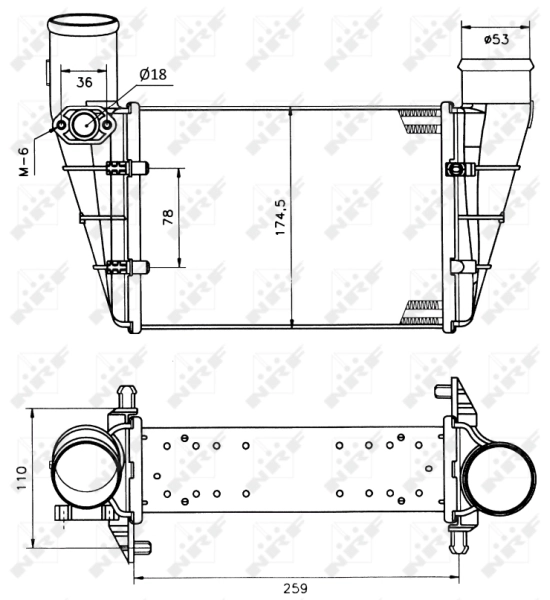 Intercooler 30127A NRF