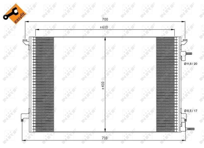 Radiador de aire acondicionado para Opel Vectra C 
